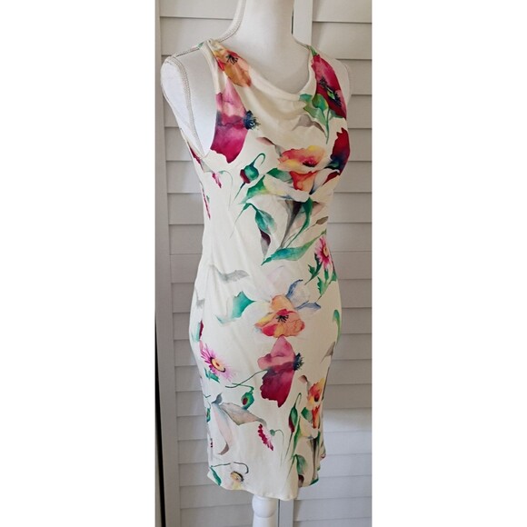 United Colors of Benetton Italy Floral Sleeveless Dress Scoop Neck XS - Picture 3 of 8